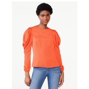 New, Scoop Blouson Sleeve Top, size: XL